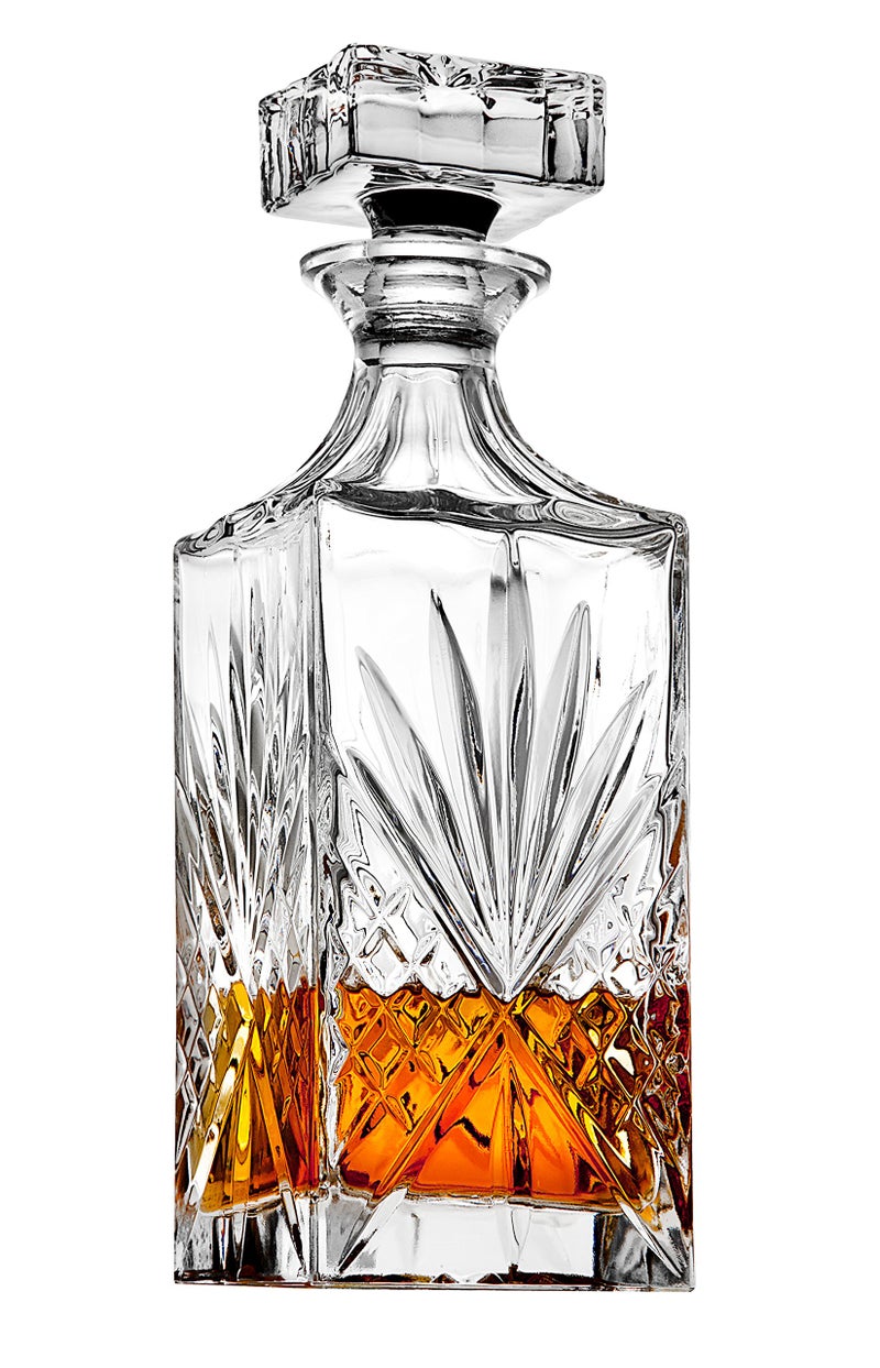 Lefonte Whiskey Decanter for Scotch, Liquor, Vodka, Wine or Bourbon - Irish Cut 750ml - Image 1
